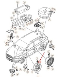 фото thumb №7, Динамік басовий середнього діапазону audi q7 4l vag оригінальний 4l0035415a