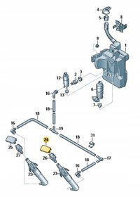 фото thumb №1, Заглушка склоомивача vw polo 6r ліва 6r0955109a