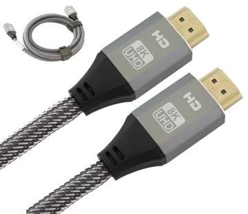КАБЕЛЬ HDMI-HDMI 2.1 2M UHD 8K 4K/120 Гц ВЫСОКОСКОРОСТНАЯ