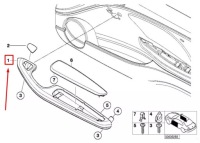 Bmw 3 e46 подлокотник дверь передних левых 51417894467 7894467 oem Оригинал, фото thumb