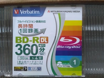 Verbatim BD-R DL 50 ГБ x4 Тонкий футляр для компакт-дисков с возможностью печати