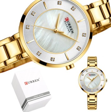 ЧАСЫ ЖЕНСКИЕ КЛАССИЧЕСКИЙ СТИЛЬ CURREN GOLD BOX