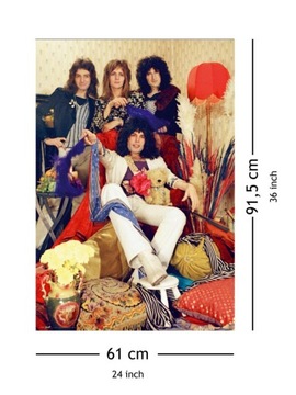 Queen Freddie Mercury - Группа - постер 61x91,5 см