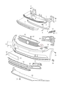 фото thumb №5, Захист розпилювача фара vw passat 15- pr vag 3g0807938gru