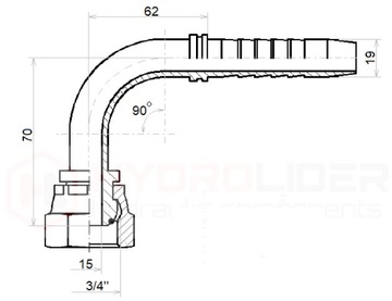 DKR-90 ZAKUCIE DN19 1-2SN G3/4 HYDROLIDER