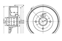 фото thumb №2, Тормозные барабаны тормозные dacia logan renault 19 i chamade 1