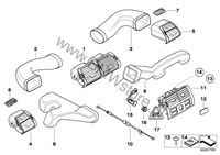 фото thumb №8, Bmw x5 e53 шланг труба воздуховод канал вентиляции zimnego воздуха правые