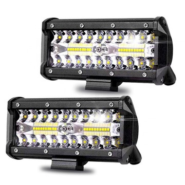 НАБОР РАБОЧИХ ЛАМП АВТОМОБИЛЬНЫЕ ГАЛОГЕНЫ QUAD 2x 120Вт LED CREE IP68 МОЩНЫЙ