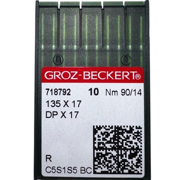 IGŁY DO MASZYN SZWALNICZYCH GROZ BECKERT STĘBNÓWKA 135x17 DPx17 90/14R