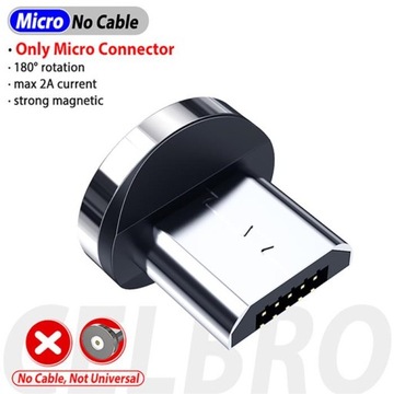 KABEL MAGNETYCZNY 360 STOPNI USB->IPHONE 1M SUPER MOCNY W OPLOCIE CZARNY