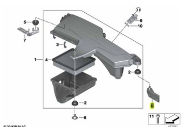 фото thumb №11, Тримач фільтра повітря лівий bmw f20 f21 f22 f23