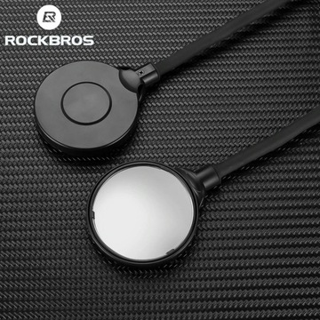 Велосипедное зеркало Rockbros FK-419 сферическое выпуклое регулируемое на 360 градусов черное (