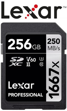 Lexar SDXC 256GB Professional 1667x UHS-II U3