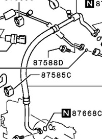 фото thumb №4, Шланг кондиционера mitsubishi eclipse cross трубка 1.5 turbo