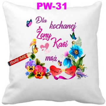 Poduszka Walentynki dla Męża z imieniem + serce