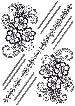 Сильные временные татуировки, такие как цветы Ловича Flowers Sheet TM68