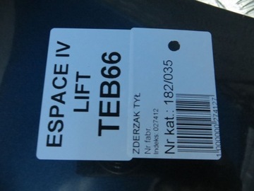 фото thumb №11, Renault espace iv рестайлінг бампер зад задній kpl teb66 06-