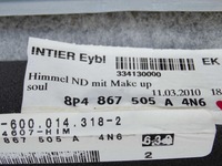 фото thumb №12, Потолок 8p4867505a audi a3 8p lift s-line sportback 5 дверь оригинал