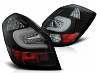 Купити Фари світлодіодний skoda fabia 2 07-13r чорний  led смуга, фото thumb