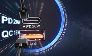 FM-ПЕРЕДАТЧИК BLUETOOTH 5.1 USB БЫСТРОЕ ЗАРЯДНОЕ УСТРОЙСТВО QC 18 Вт/PD 24 Вт 12/24 В БАС