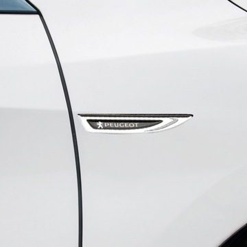 2шт Peugeot боковая металлическая наклейка на автомобиль
