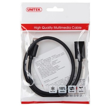 Kabel USB 2.0 A-A przedłużacz 0,5m Unitek Y-C447GBK