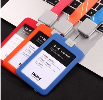 ETUI NA IDENTYFIKATOR KARTY SMYCZ HOLDER CZERWONY