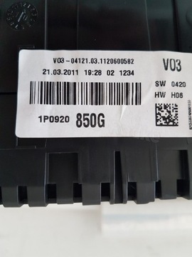 фото thumb №7, Seat leon ii рестайлинг fr altea xl 2011r dsg 1p0920850g спидометр 1.8tsi