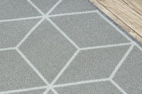 РЕЗИНОВАЯ КУБИЧНАЯ ПОЛОЖКА 57 см 3D CUBE серый ^*Q3436