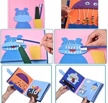 TABLICA MANIPULACYJNA TORBA SENSORYCZNA MONTESSORI