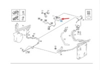 фото thumb №10, Пабтрубок  cyrkulacyjny подогревателя воды охлаждающей mb sl r129 a1298300696 oem