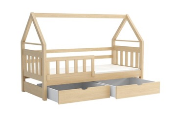 Łóżko dla dzieci DOMEK 1, materac 180x75 cm