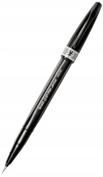 Pędzelowe PISAKI do MALOWANIA Mazak w Pędzelku Brush Sign Pen Artist Szary