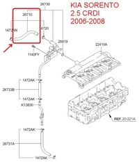 фото thumb №5, Шланг вентиляционный kia sorento 267424a410
