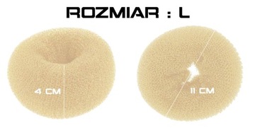 WYPEŁNIACZ DO WŁOSÓW DONUT BEŻ BLOND ROZM.L 11CM