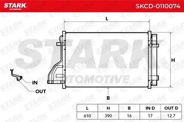 фото thumb №8, Stark skcd-0110074 радиаторов кондиционера з осушитель do hyundai i30 fd