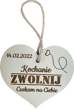 PREZENT ZAWIESZKA WALENTYNKI JEDŹ OSTROŻNIE GRAWER