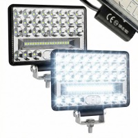 Купить Набор 2x усиленная фара рабочая 144w 48 led противотуманная фара 12v 24v ledbar homolog., фото thumb