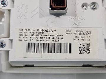 фото thumb №9, Спидометр peugeot 2008 i 13-19 9810204880, 9813865480 1.2 vti европа