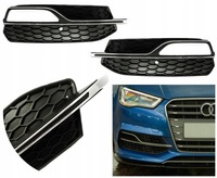 фото thumb №12, Решітка решітка pod галоген audi a3 8v s3 13-17 сота сота хром