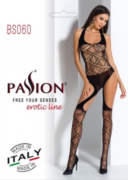 BS060 czarny uniwersalny - Bodystocking Box