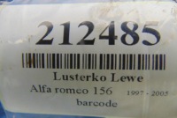 Alfa romeo 156 sedan дзеркало ліва код лакофарбового покриття 568a Зі Шроту, фото thumb