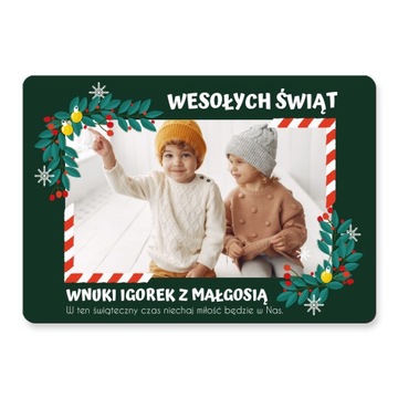 Foto magnes ze zdjęciem na lodówkę NA PREZENT dla Dziadków magnes ze zdjęć