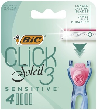 КОМПЛЕКТ BIC CLICK 3 КАРТРИДЖИ SOLEIL SENSITIVE ДЛЯ МАШИНЫ ЗАМЕННЫЕ ЛЕЗВИЯ x 16