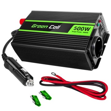 Автомобильный инвертор Green Cell, инвертор напряжения 24 В, 500 Вт, 1000 Вт, USB