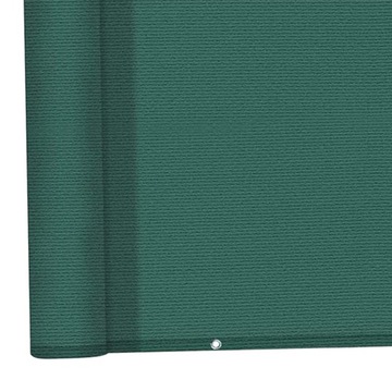 Zasłona balkonowa o wymiarach 90x300 cm, chroniąca prywatność, odporna na warunki atmosferyczne, ciemnozielona