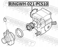фото thumb №2, Febest ringwh-021-pcs10 прокладка, фланець трубка рідина охолоджуючий