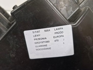 фото thumb №11, Fiat 500x 500 x лампа лівий перед ліва передня фара європа 00521971060