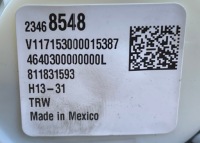 O2 cadillac escalade iv 2014 - ремінь безпеки iii ряд лівий задній 2346854 Доставка, фото thumb