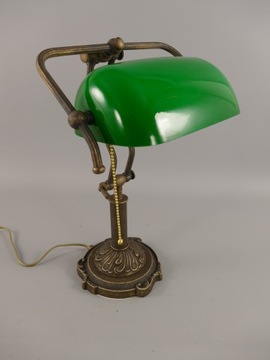 Lampa Gabinetowa Bankier 45 cm Bankierka Zielona